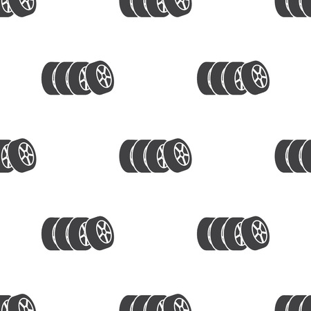 wheel car icon on white background for webのイラスト素材