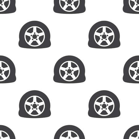 puncture wheel icon on white background for webのイラスト素材