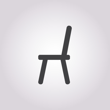 chair icon on white background for webのイラスト素材