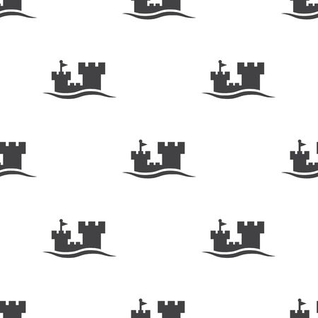 ?astle icon on white background for webのイラスト素材