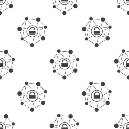 security system icon on white background for webのイラスト素材