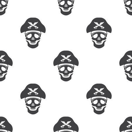 skull and saber icon on white background for webのイラスト素材