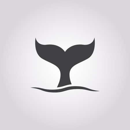 whale icon on white background for webのイラスト素材