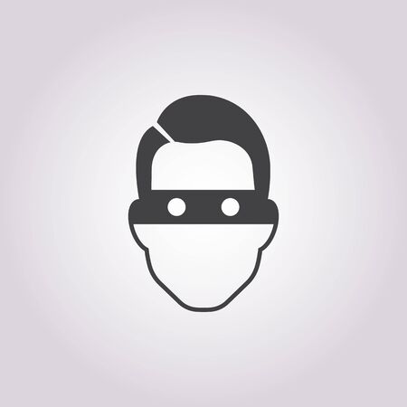thief icon on white background for webのイラスト素材