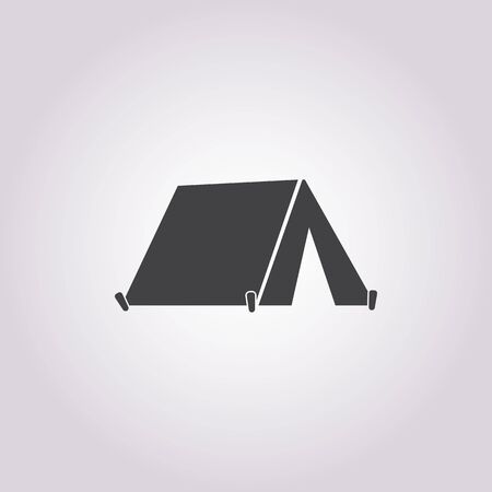 tent icon on white background for webのイラスト素材