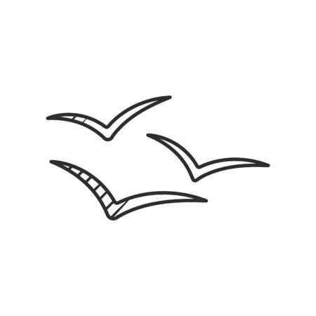 Seagull icon on white background for webのイラスト素材