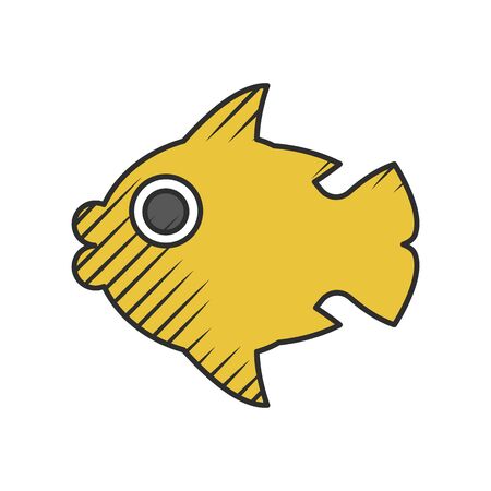 fish icon on white background for webのイラスト素材