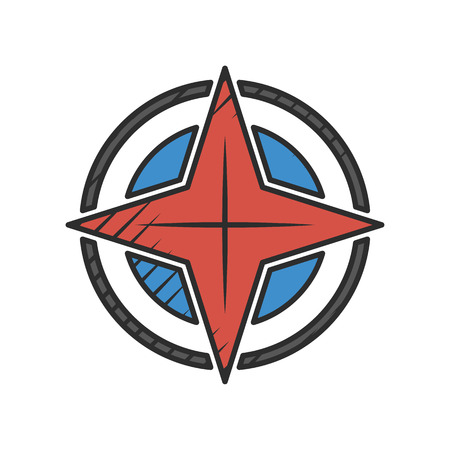compass icon on white background for webのイラスト素材