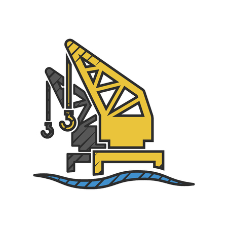 crane icon on white background for webのイラスト素材