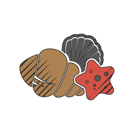 shell icon on white background for webのイラスト素材