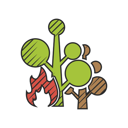 forest icon on white background for webのイラスト素材