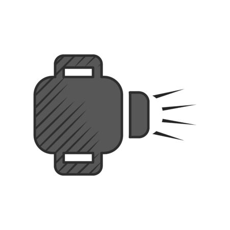 flashlight icon on white background for webのイラスト素材