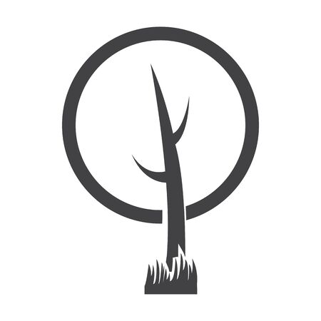 tree black simple icon on white background for web designのイラスト素材
