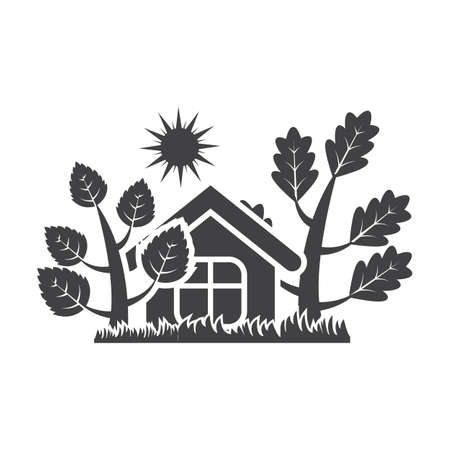 house black simple icon on white background for web designのイラスト素材