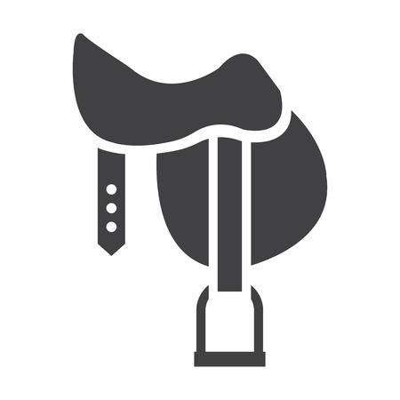 saddle black simple icon on white background for web designのイラスト素材