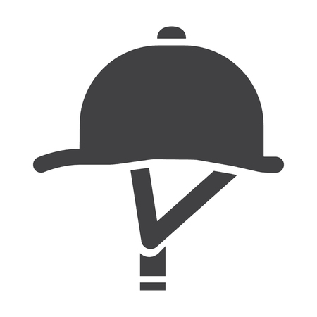 helmet black simple icon on white background for web designのイラスト素材