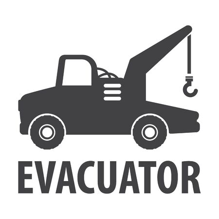tow truck black simple icons set for web designのイラスト素材