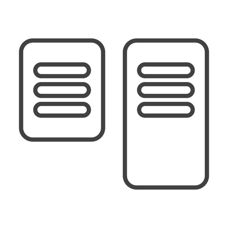 Foot pedal control brake,gas,entry black simple icon on white background for web designのイラスト素材