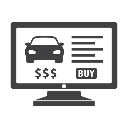 car website black simple icons set for web designのイラスト素材