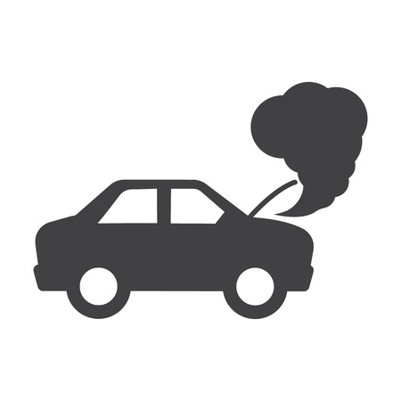 car crash black simple icons set for web designのイラスト素材