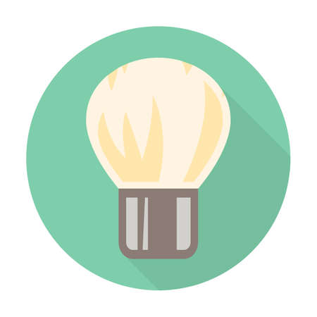 shaving brush flat icon with long shadow for web designのイラスト素材
