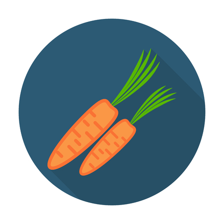 carrot flat icon with long shadow for web designのイラスト素材