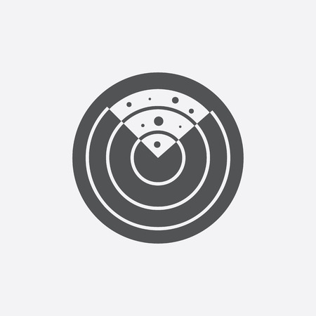 Radar icon of vector illustration for web and mobile designのイラスト素材