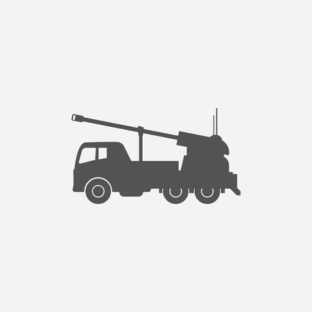 Artillery truck icon of vector illustration for web and mobile designのイラスト素材