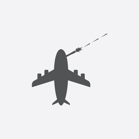 Transport aircraft icon of vector illustration for web and mobile designのイラスト素材