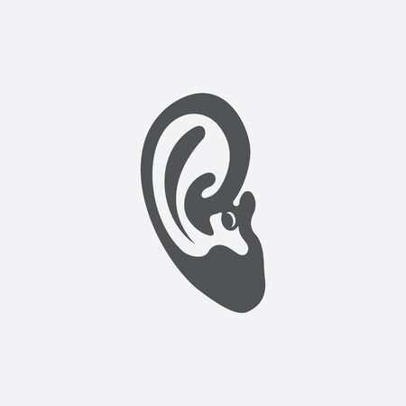 Ear icon of vector illustration for web and mobile designのイラスト素材