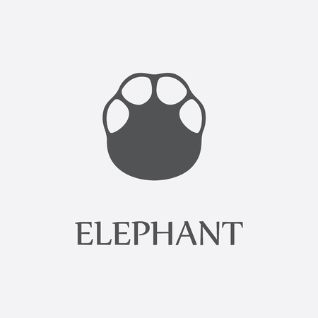 Elephant print black simple icon for web and other design.のイラスト素材