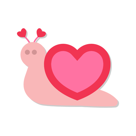 Snail black simple icon for web and other design.のイラスト素材