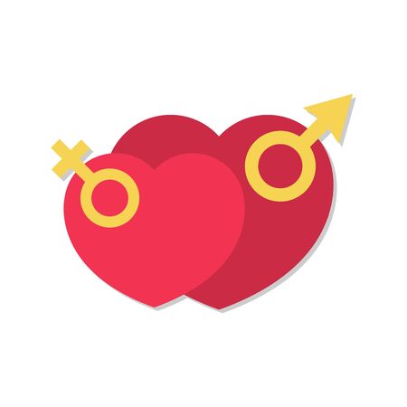 Hearts black simple icon for web and other design.のイラスト素材