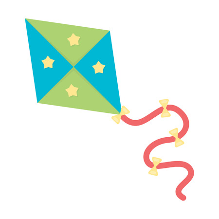 Kite cartoon icon. Illustration for web and mobile.のイラスト素材