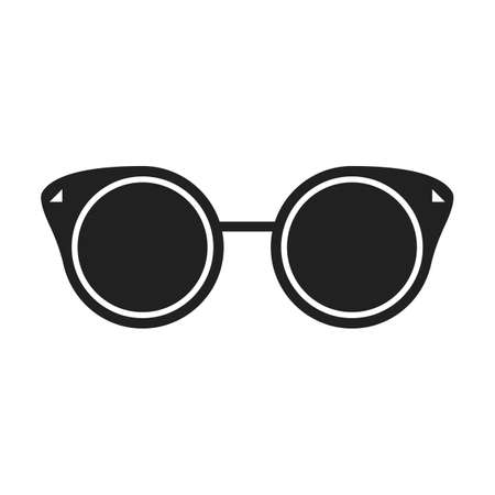 Glasses black simple icon. Illustration for web and mobile.のイラスト素材