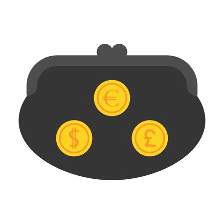 Wallet flat icon. Illustration for web and mobile.のイラスト素材