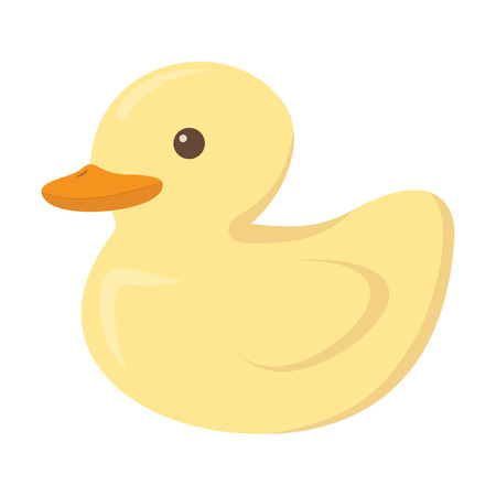 Duck toy cartoon icon. Illustration for web and mobile.のイラスト素材