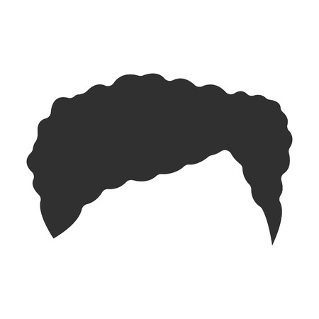 Hair black simple icon. Illustration for web and mobile.のイラスト素材