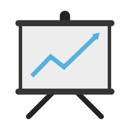 Presentation flat icon. Illustration for web and mobile.のイラスト素材