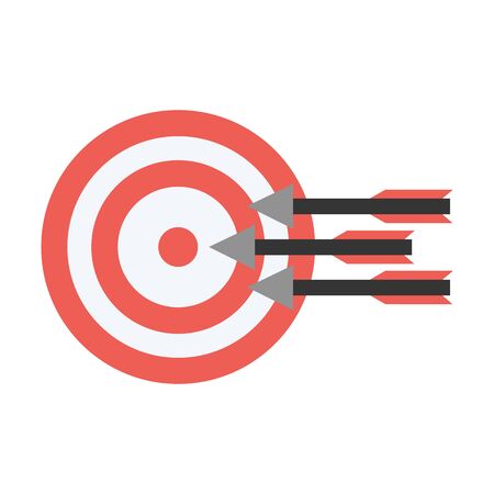Goals flat icon. Illustration for web and mobile.のイラスト素材