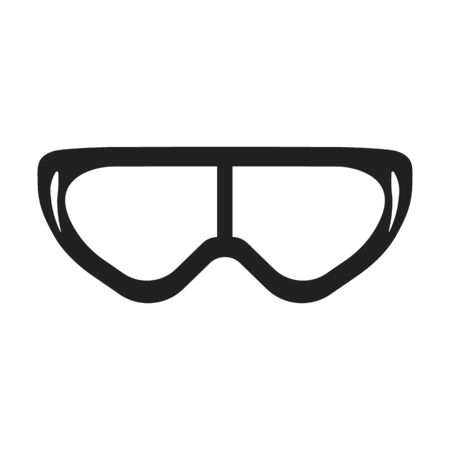 Glasses black simple icon. Illustration for web and mobile.のイラスト素材