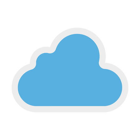 Cloud flat icon. Illustration for web and mobile.のイラスト素材