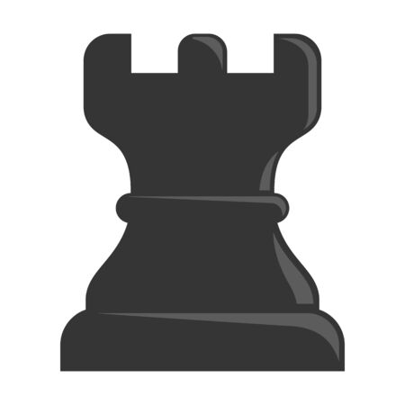 Rook flat icon. Illustration for web and mobile.のイラスト素材