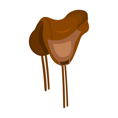 Saddle icon cartoon. Singe western icon from the wild west collection.のイラスト素材