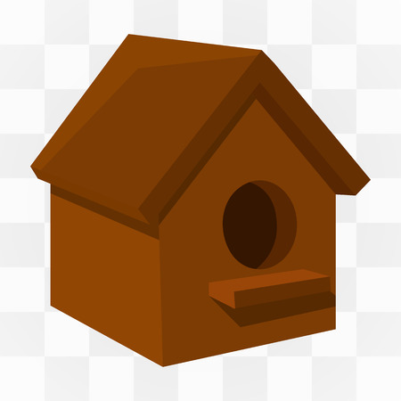 Birdhouse icon cartoon. One icon of a large farm, gardening collection.のイラスト素材