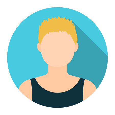 Boy icon flat. Single avatar,people icon from the big avatar collection - stock vectorのイラスト素材