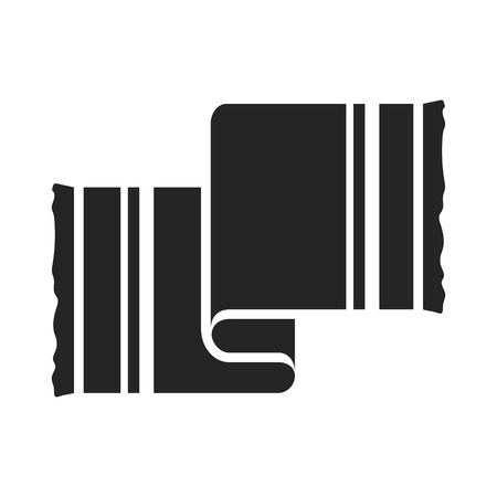 Towel icon black simple. One icon of a large spa collection.のイラスト素材