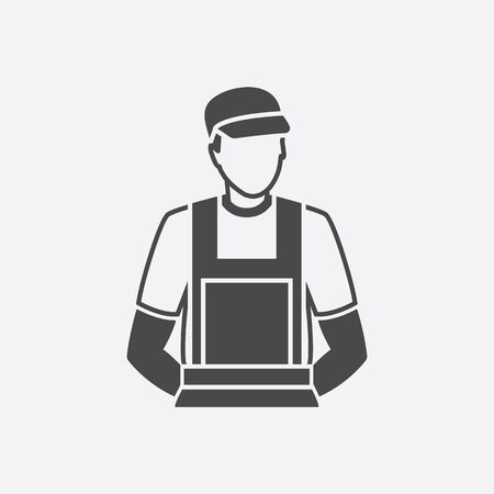 Mechanic icon black style. Single car repair parts icon.のイラスト素材