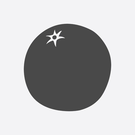 Orange icon black. Singe fruit icon from the food collection.のイラスト素材