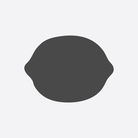 Lemon icon black. Singe fruit icon from the food collection.のイラスト素材